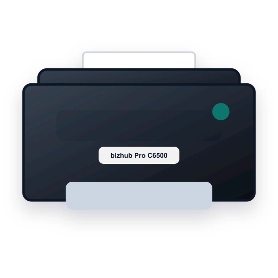 Konica Minolta bizhub Pro C6500 printer illustration