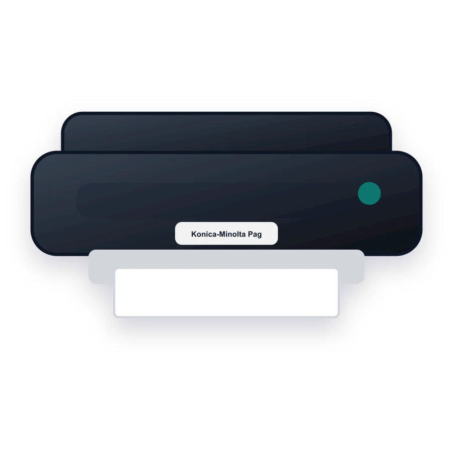 Konica-Minolta PagePro 1300w printer illustration