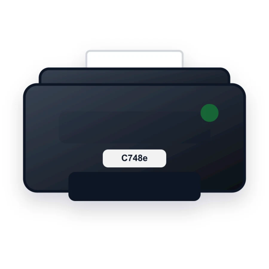 Lexmark C748e printer illustration