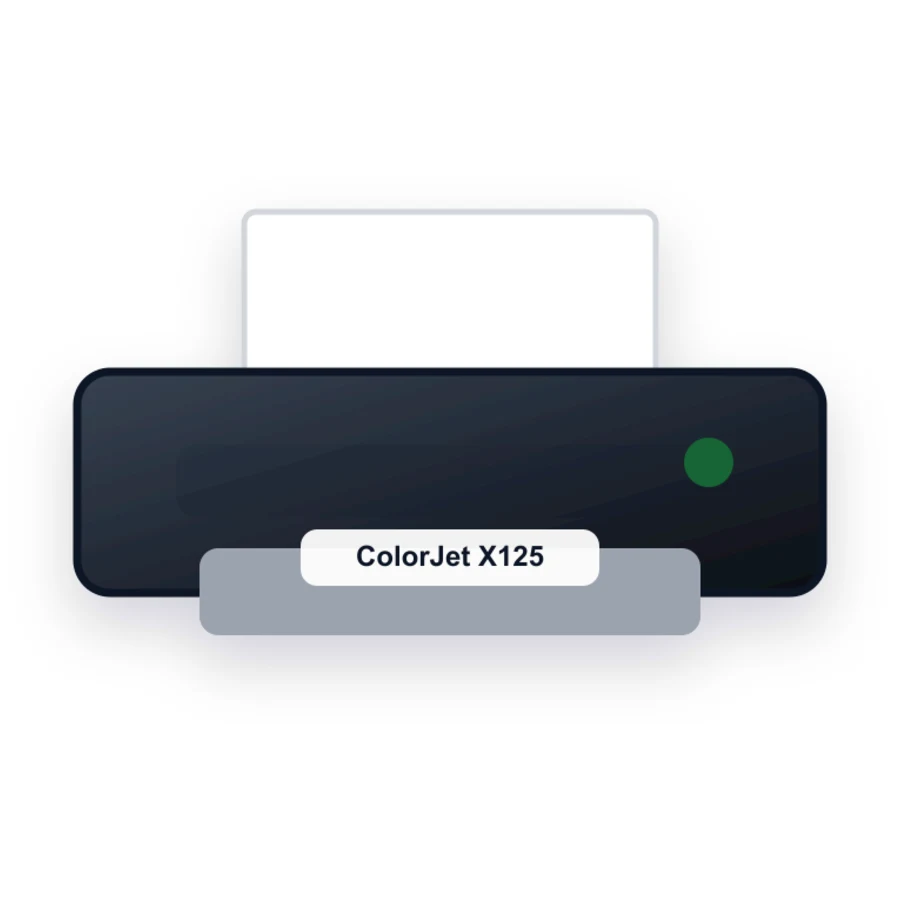 Lexmark ColorJet X125 printer illustration