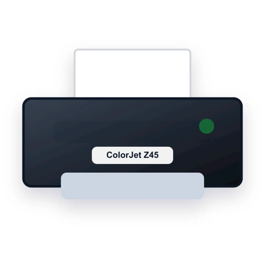 Lexmark ColorJet Z45 printer illustration