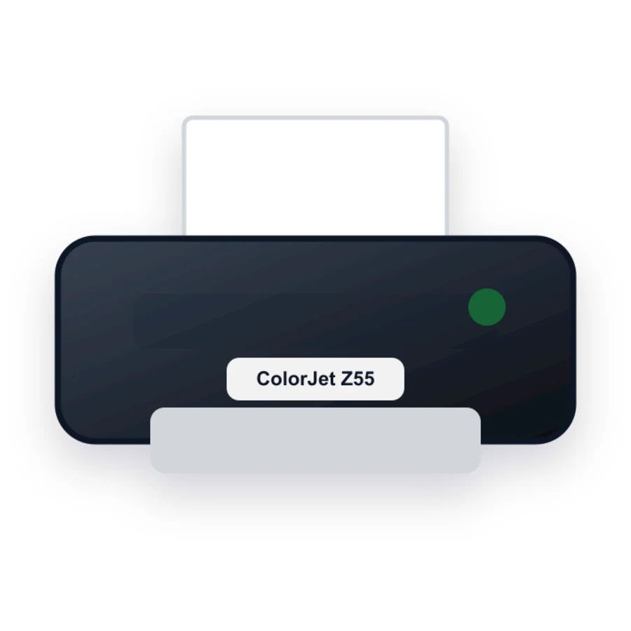 Lexmark ColorJet Z55 printer illustration