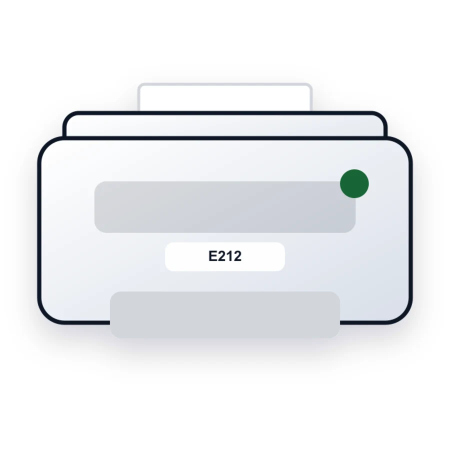 Lexmark E212 printer illustration