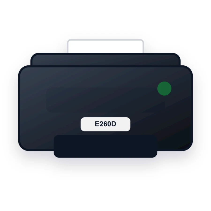 Lexmark E260D printer illustration