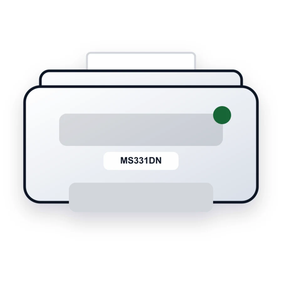 Lexmark MS331DN printer illustration