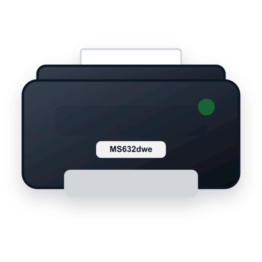 Lexmark MS632dwe printer illustration