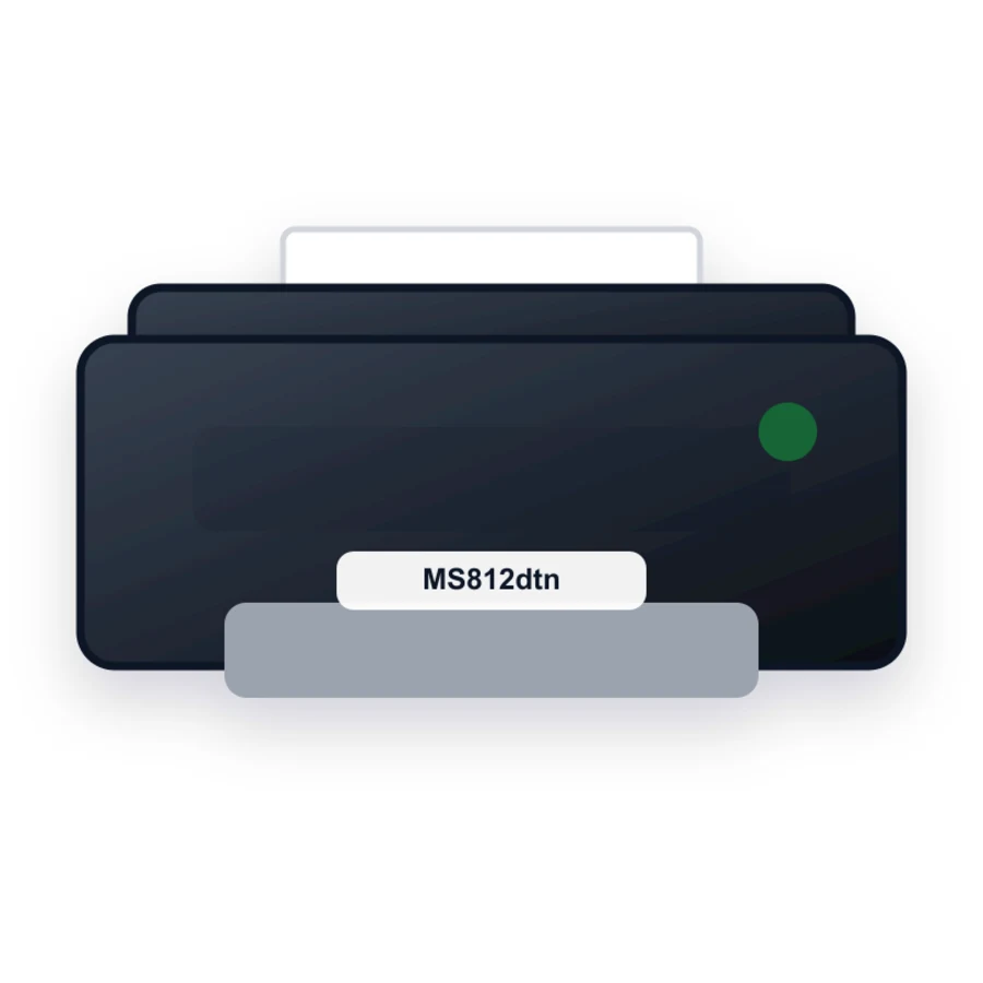 Lexmark MS812dtn printer illustration