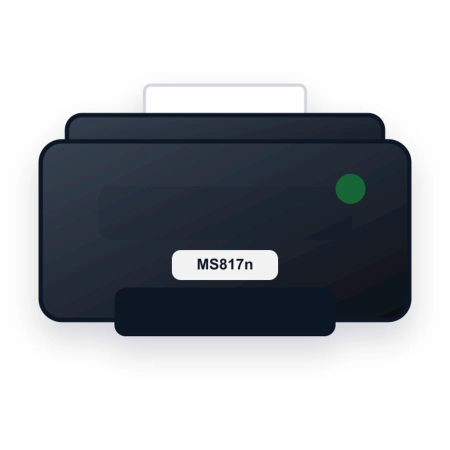 Lexmark MS817n printer illustration