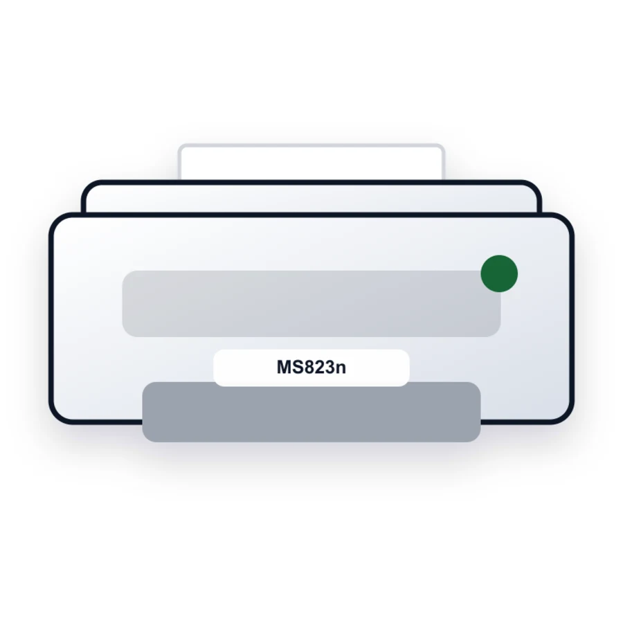 Lexmark MS823n printer illustration