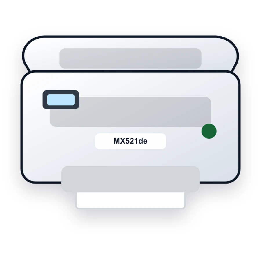 Lexmark MX521de printer illustration