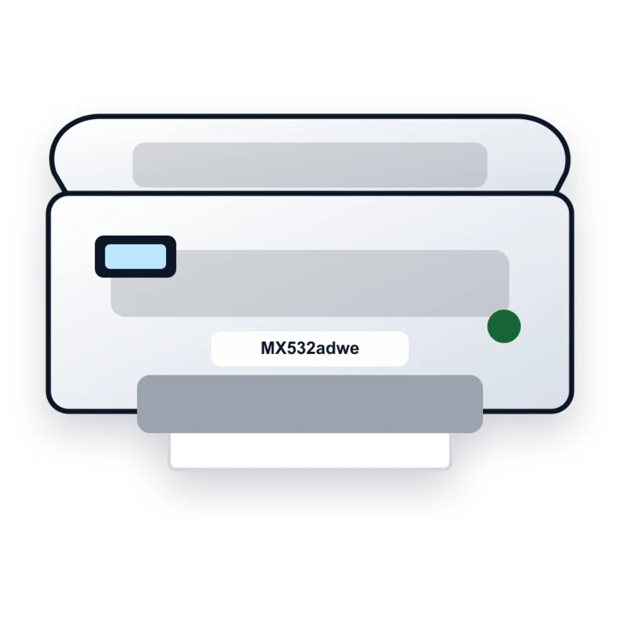 Lexmark MX532adwe printer illustration