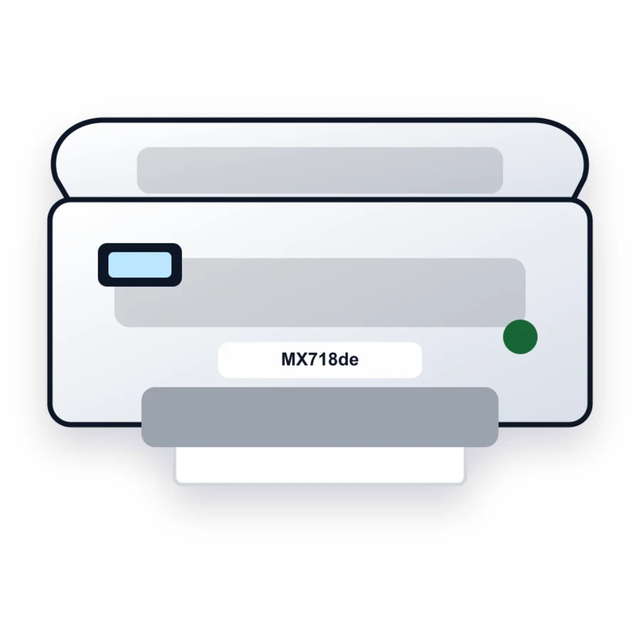 Lexmark MX718de printer illustration
