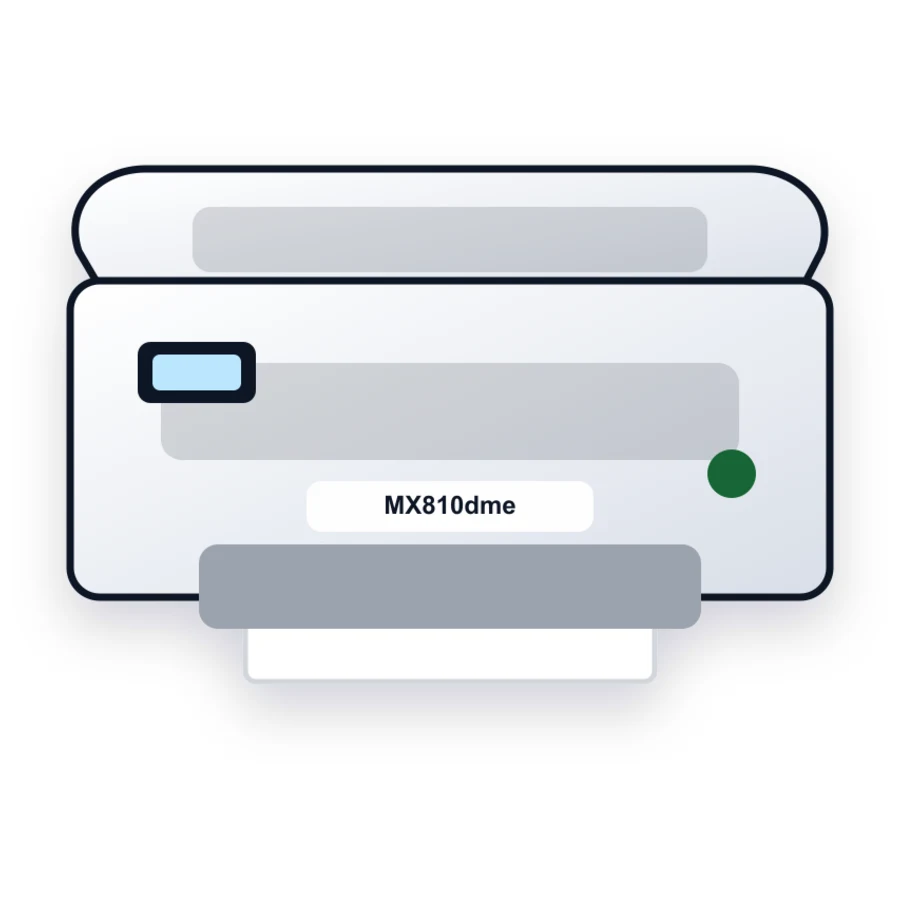 Lexmark MX810dme printer illustration