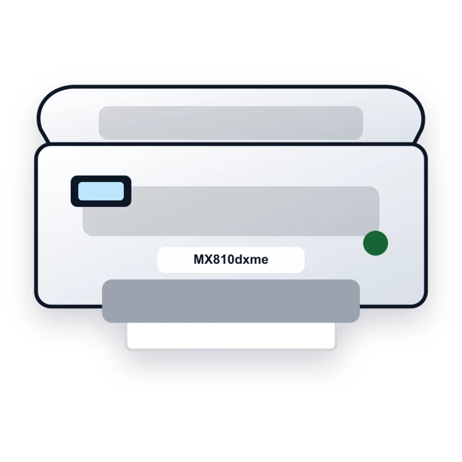 Lexmark MX810dxme printer illustration