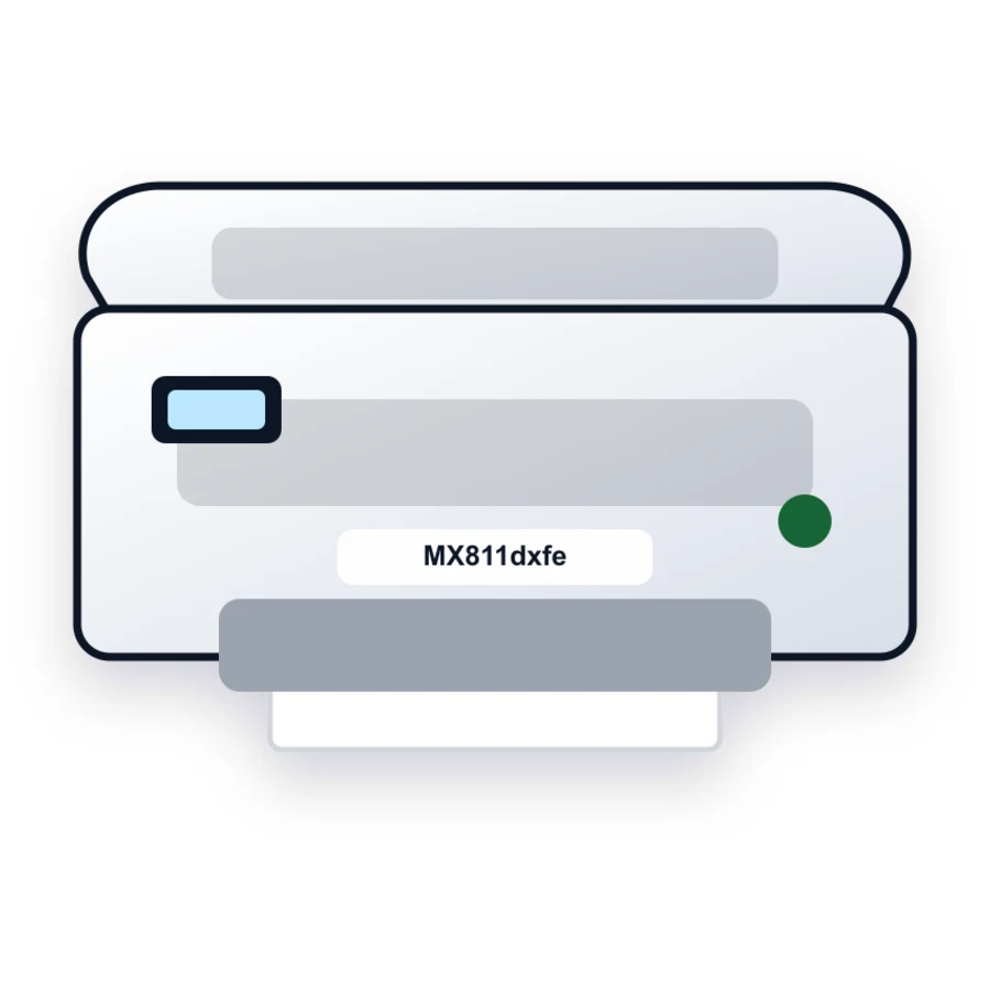 Lexmark MX811dxfe printer illustration
