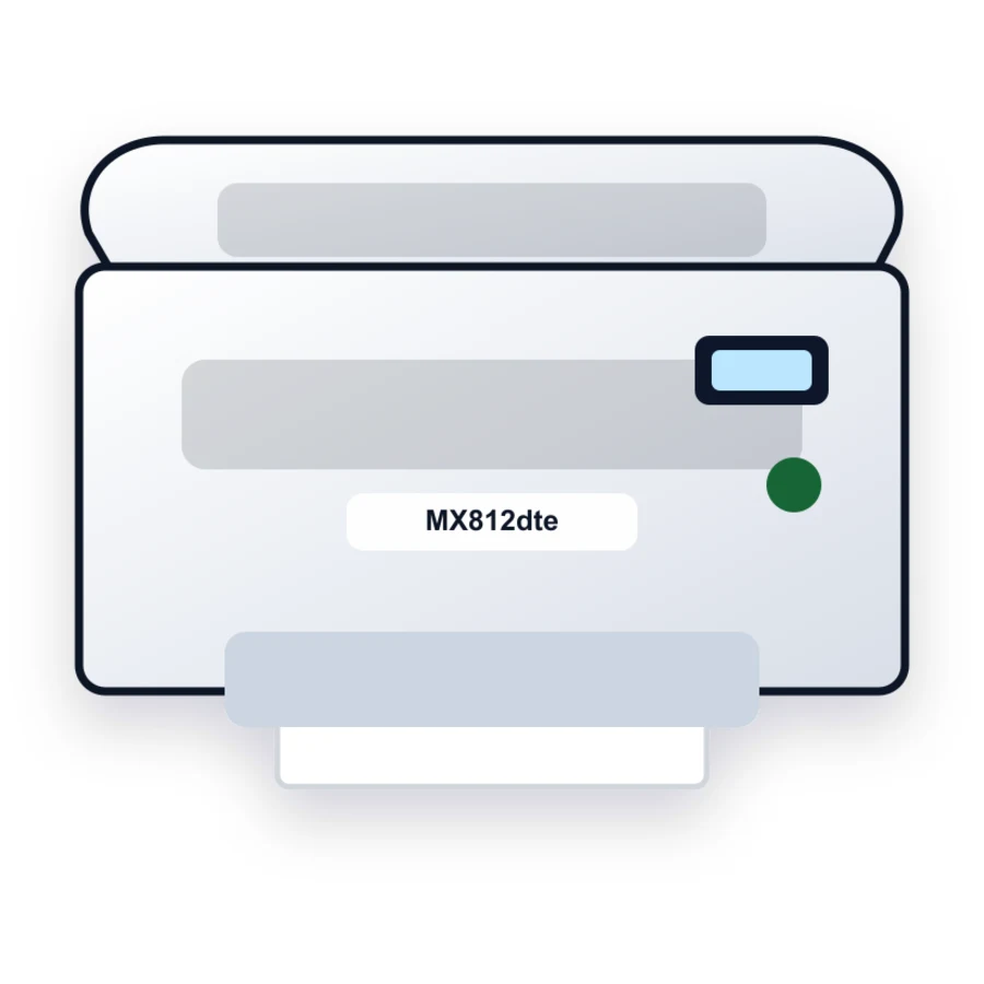 Lexmark MX812dte printer illustration
