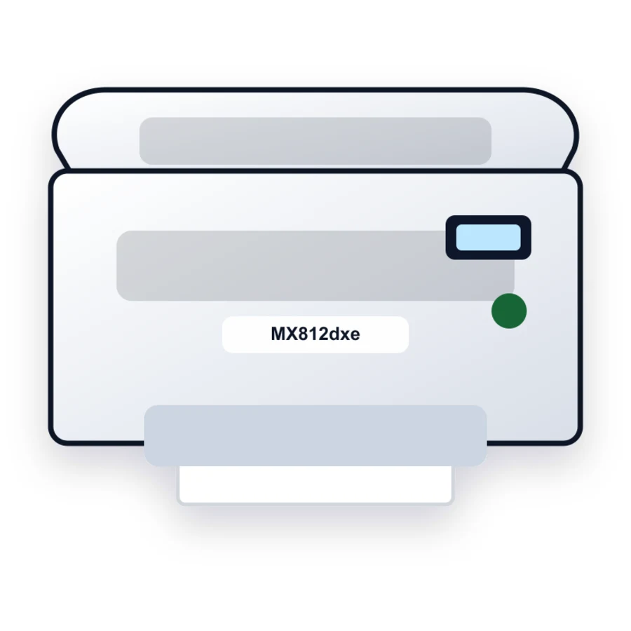 Lexmark MX812dxe printer illustration