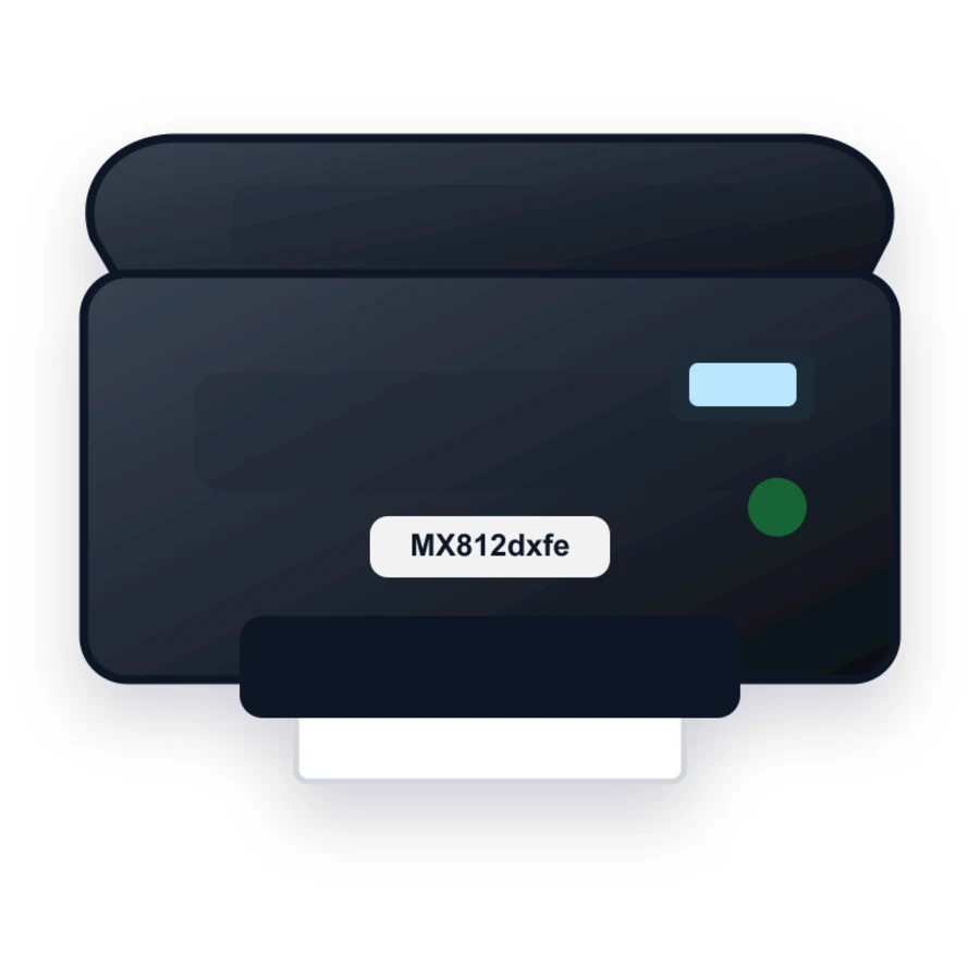 Lexmark MX812dxfe printer illustration