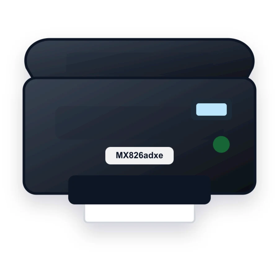 Lexmark MX826adxe printer illustration