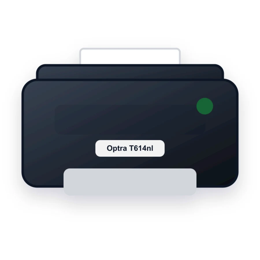 Lexmark Optra T614nl printer illustration