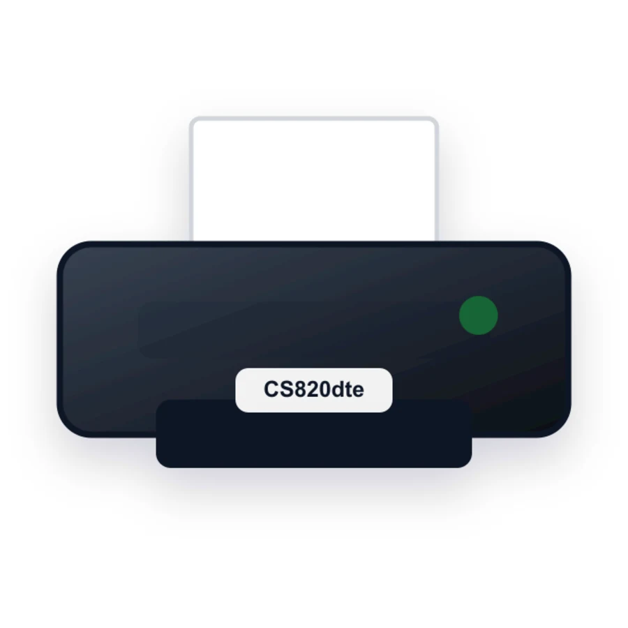 Lexmark CS820dte printer illustration