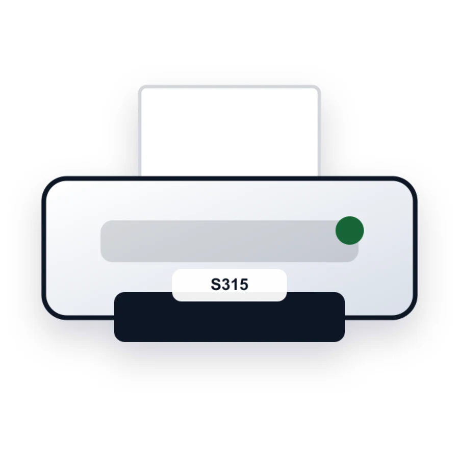 Lexmark S315 printer illustration