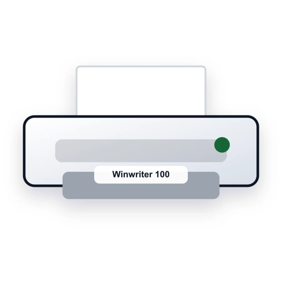 Lexmark Winwriter 100 printer illustration