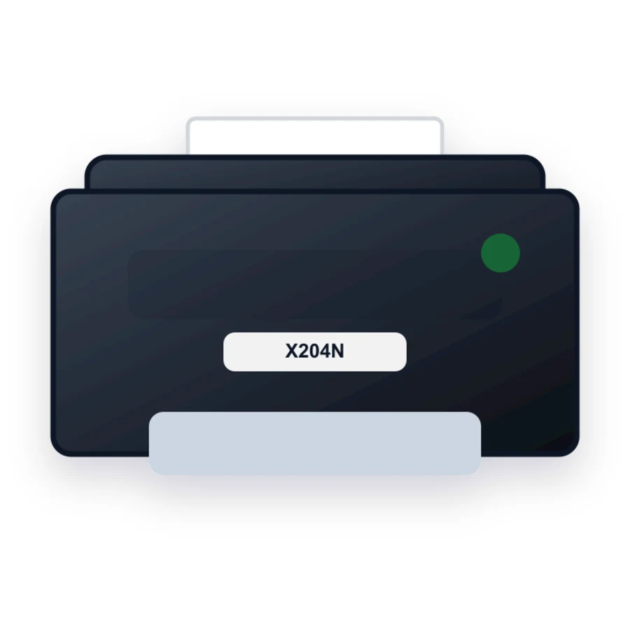Lexmark X204N printer illustration