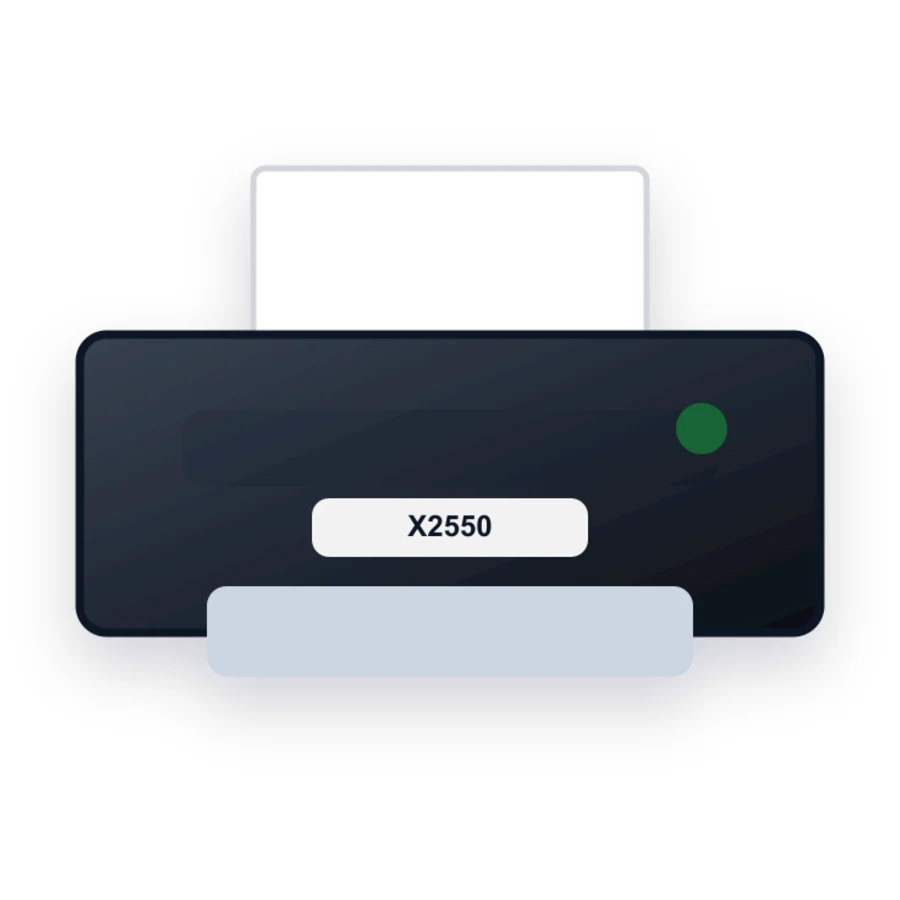 Lexmark X2550 printer illustration