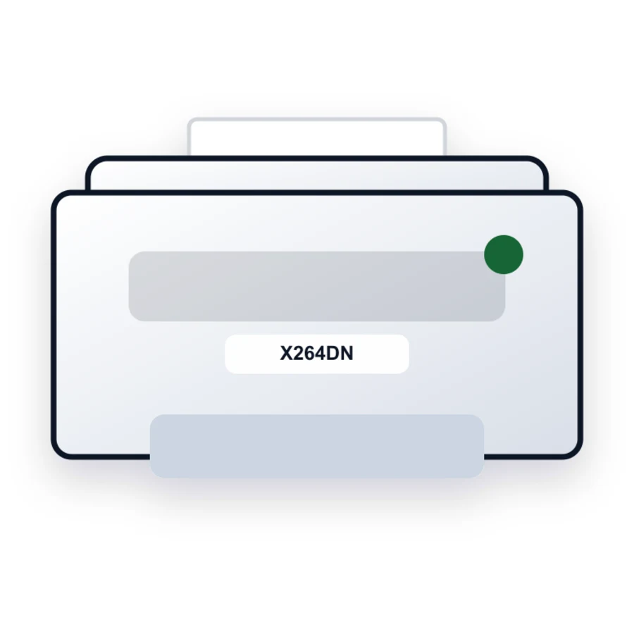 Lexmark X264DN printer illustration