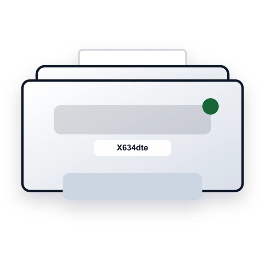 Lexmark X634dte printer illustration