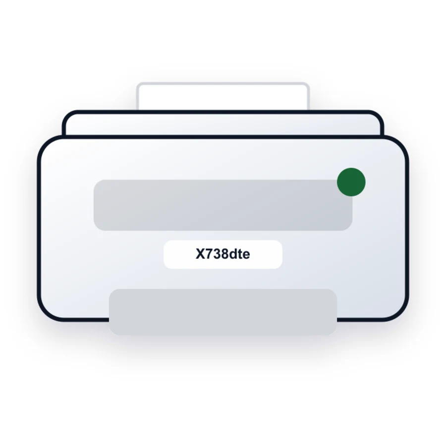 Lexmark X738dte printer illustration