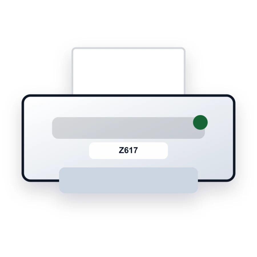 Lexmark Z617 printer illustration