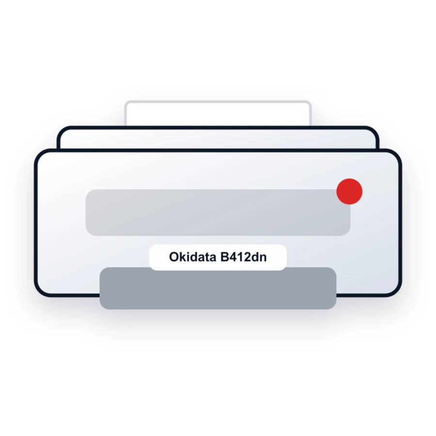 Okidata B412dn printer illustration