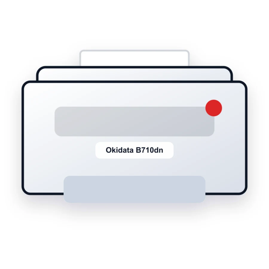 Okidata B710dn printer illustration