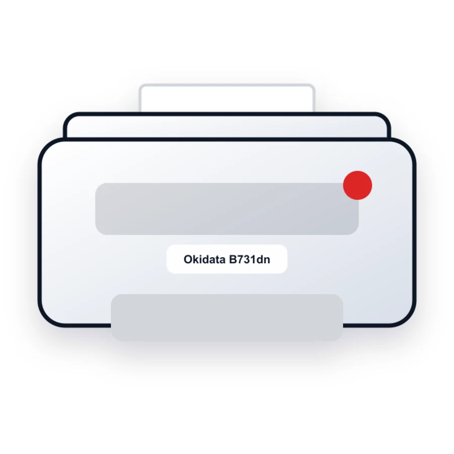 Okidata B731dn printer illustration