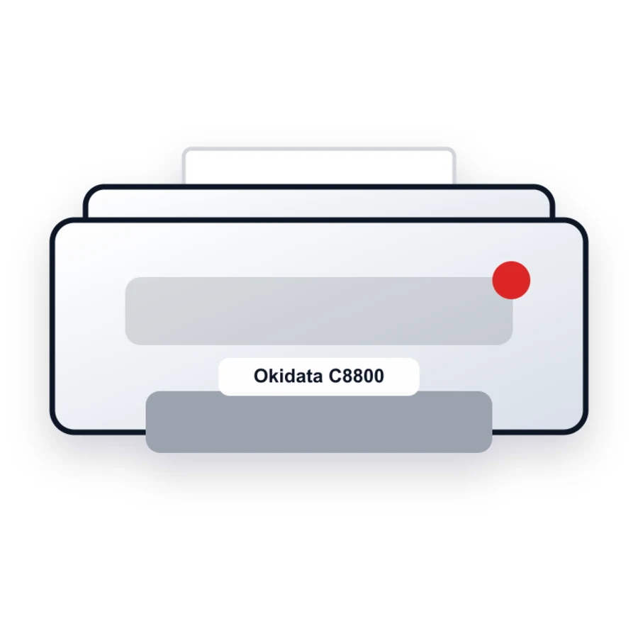 Okidata C8800 printer illustration
