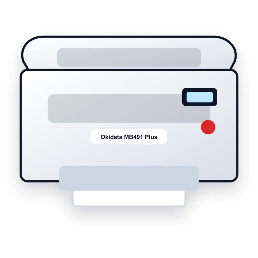 Okidata MB491 Plus LP MFP printer illustration