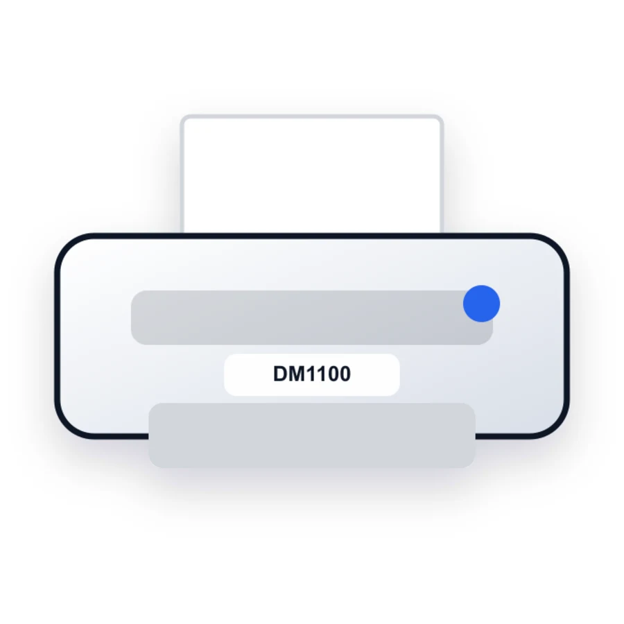 Pitney Bowes DM1100 printer illustration