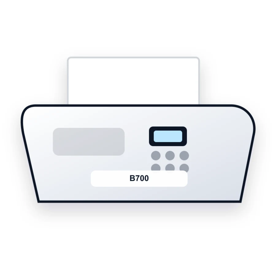 Pitney Bowes B700 printer illustration