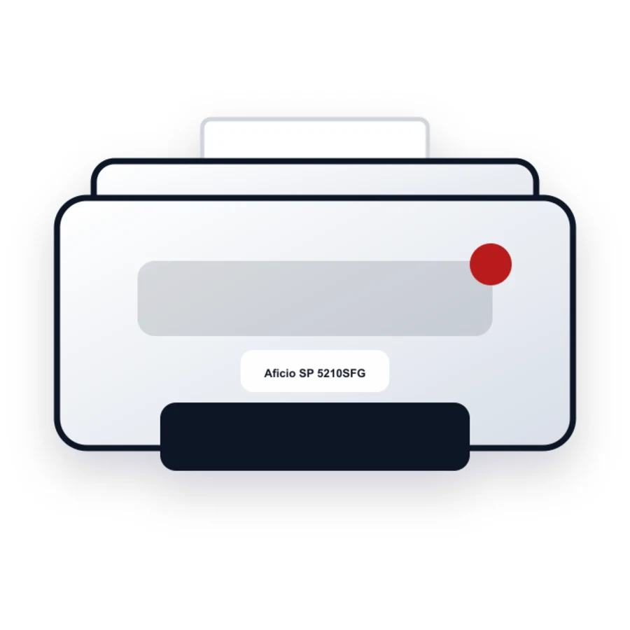 Ricoh Aficio SP 5210SFG printer illustration