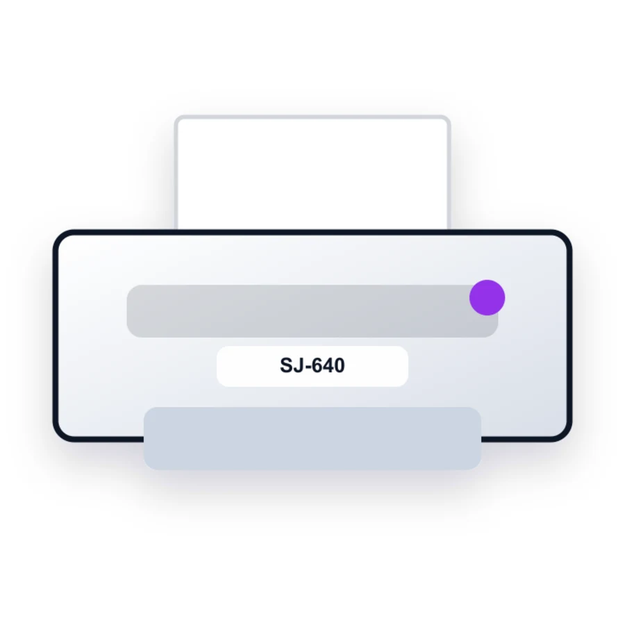 Roland SJ-640 printer illustration