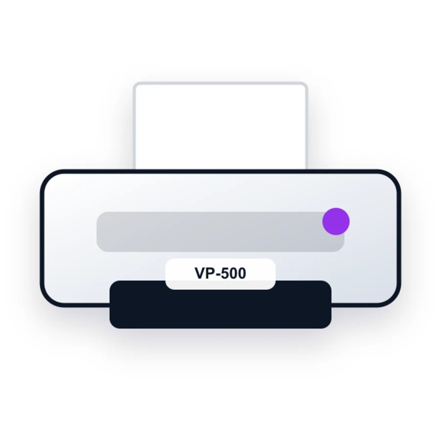 Roland VP-500 printer illustration