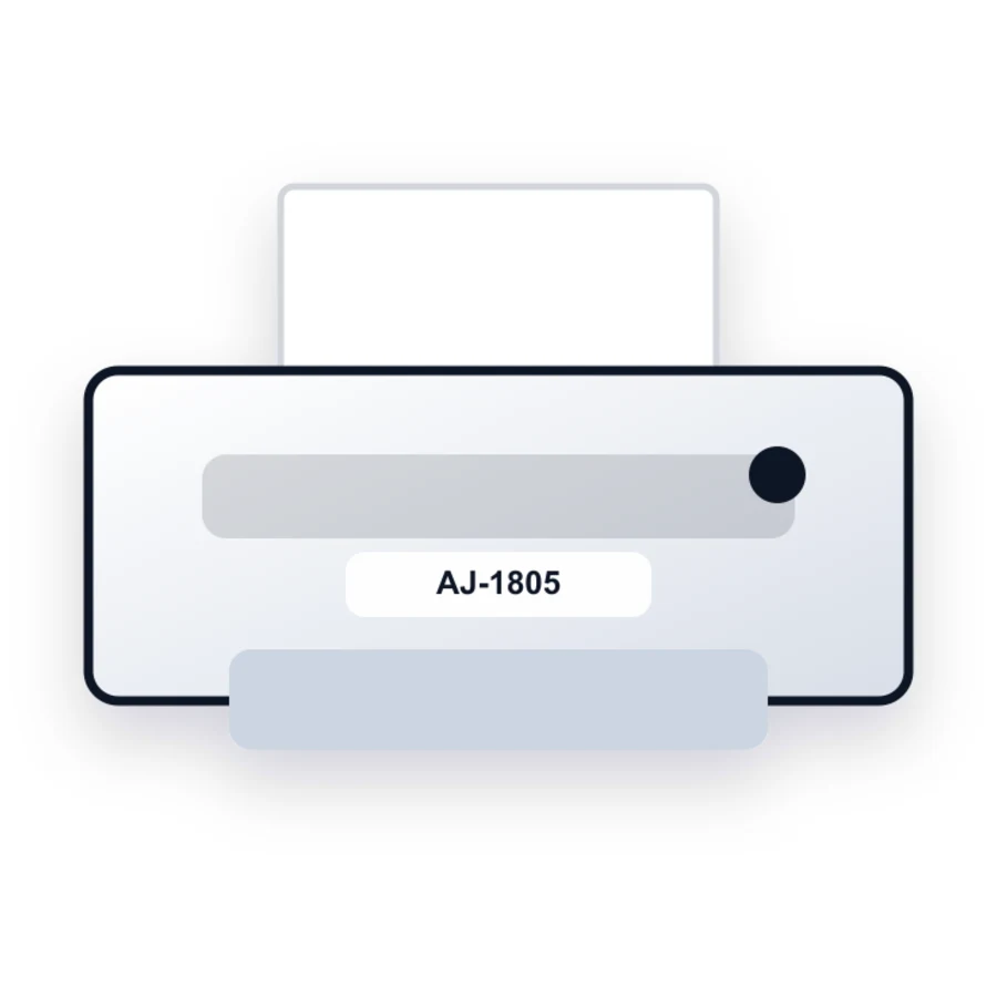 Sharp AJ-1805 printer illustration