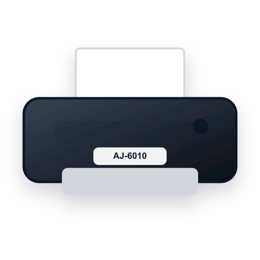 Sharp AJ-6010 printer illustration