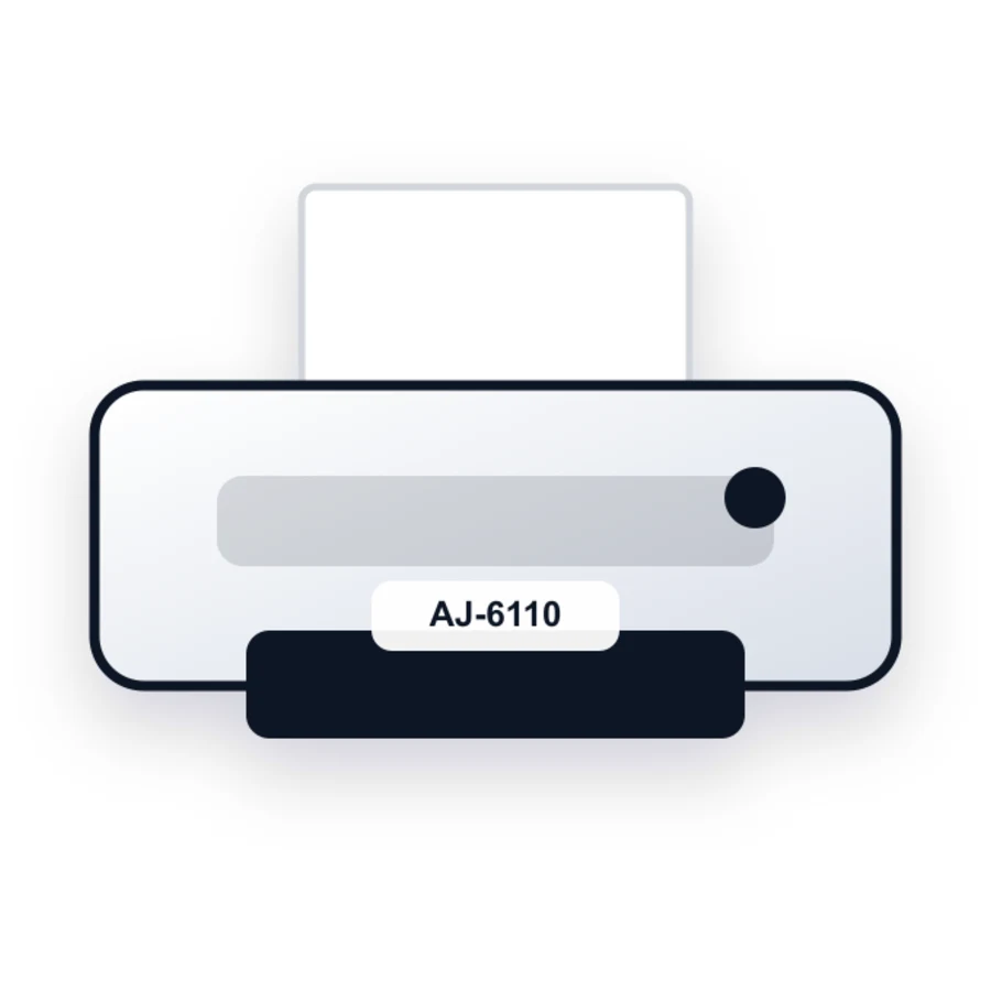 Sharp AJ-6110 printer illustration