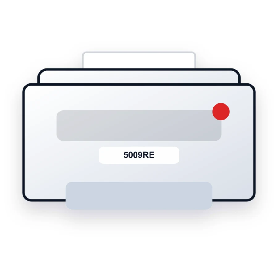 Xerox 5009RE printer illustration