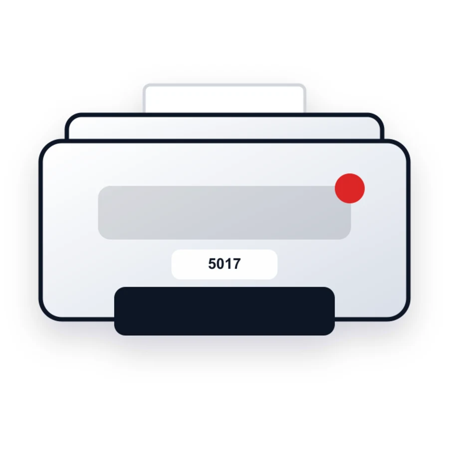 Xerox 5017 printer illustration