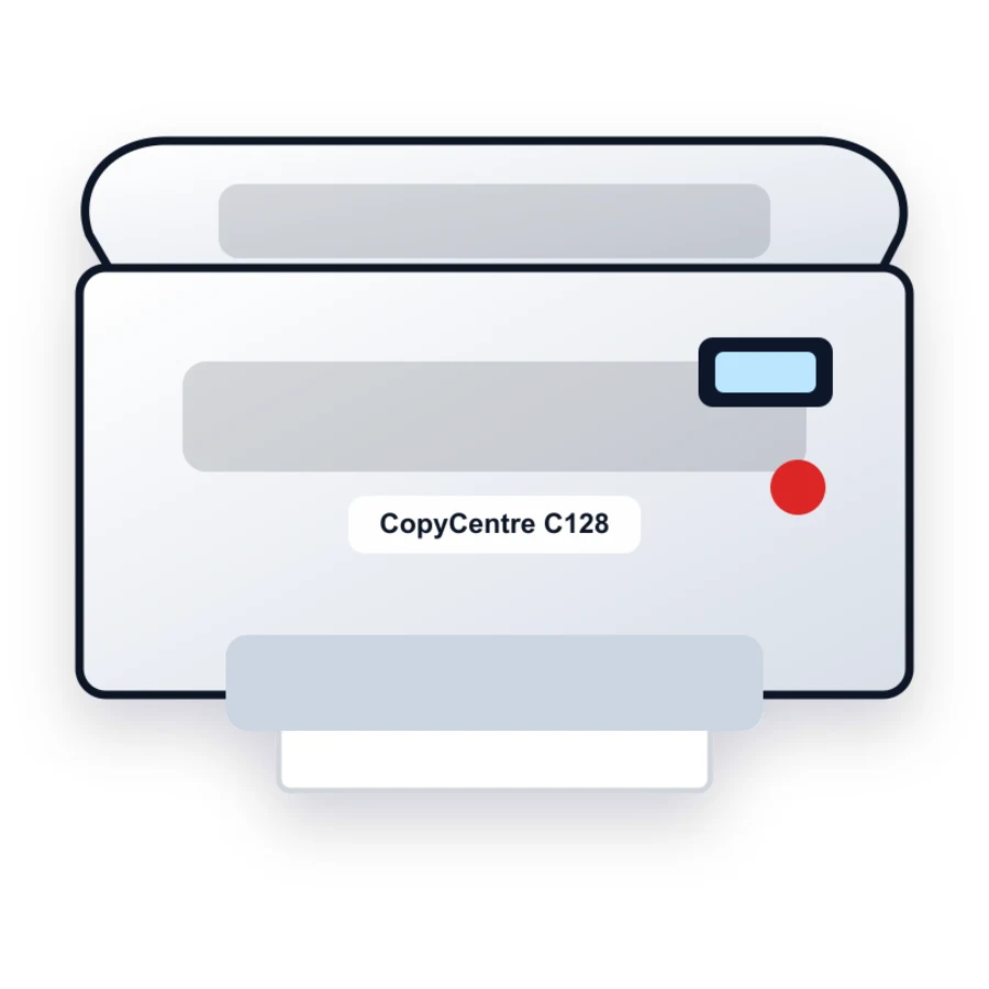 Xerox CopyCentre C128 printer illustration