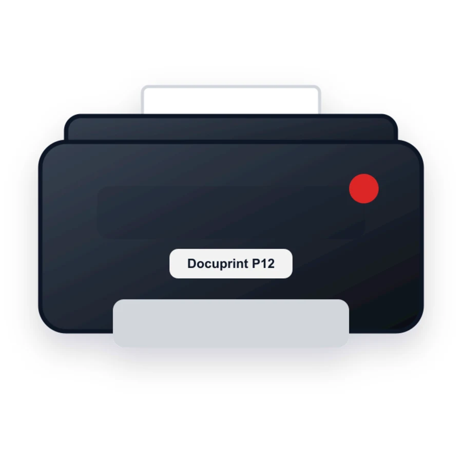 Xerox Docuprint P12 printer illustration